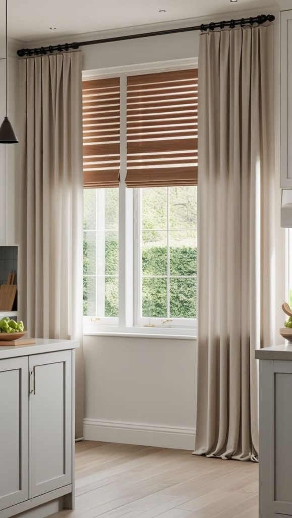 Layered Curtains And Blinds