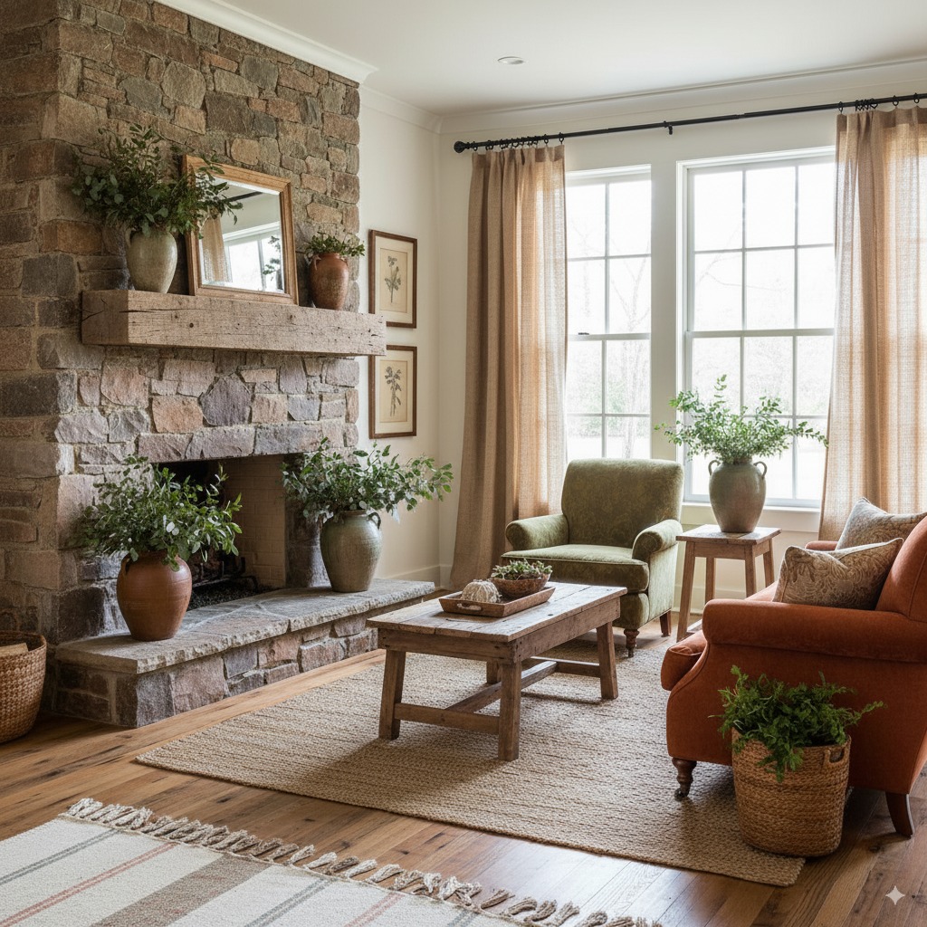 Rustic Burlap Drapes