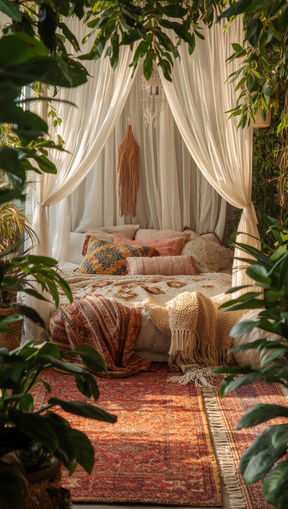 Utilize A Canopy Or Draped Fabric