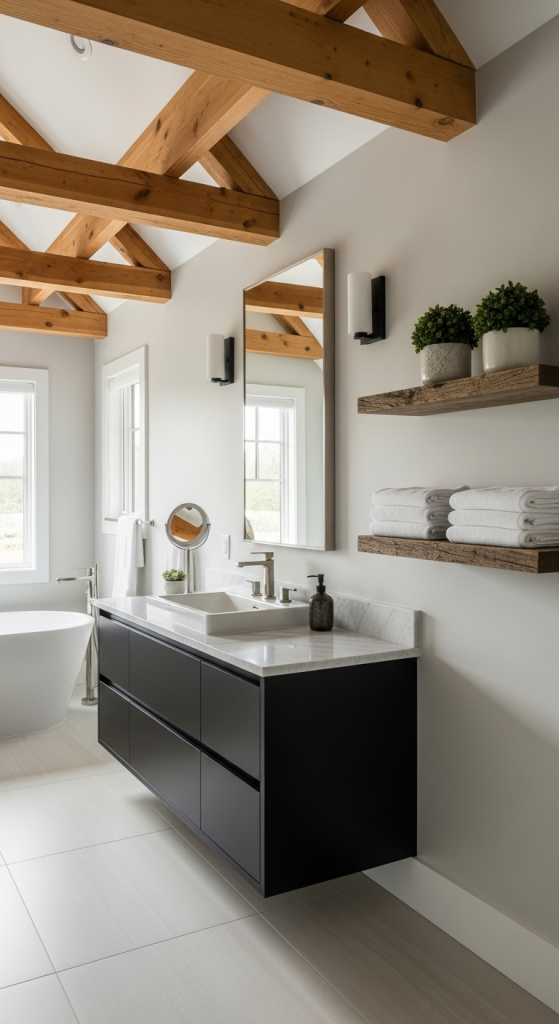 Balancing With Wood Accents