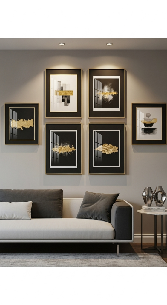 Classic Black Frames With Gold Accents