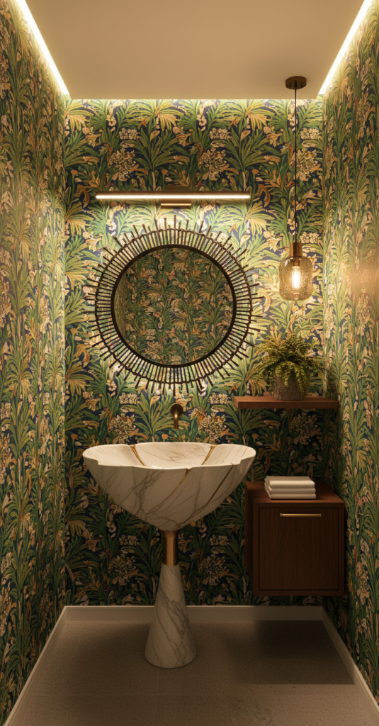 Compact And Functional Powder Rooms