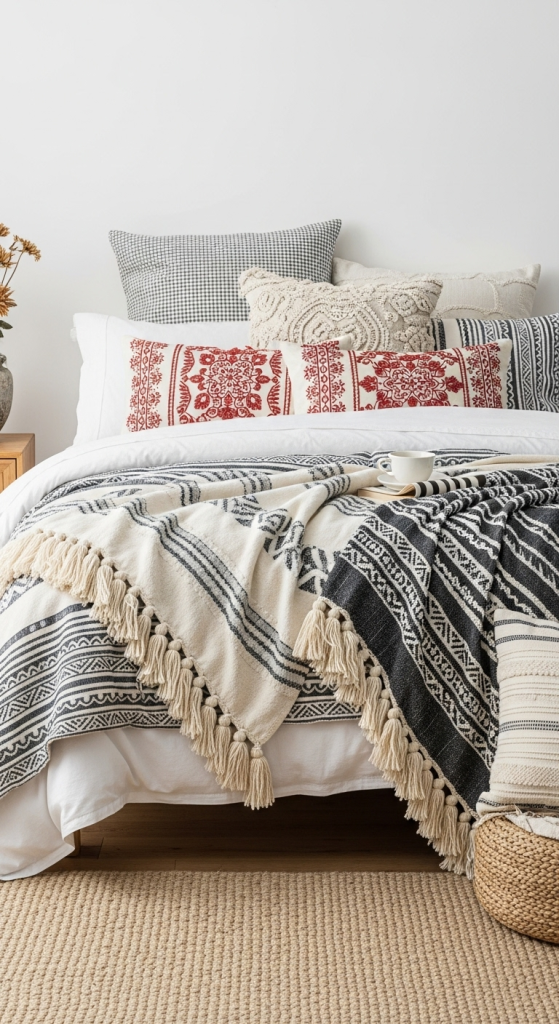 Cozy And Inviting Boho Bedding