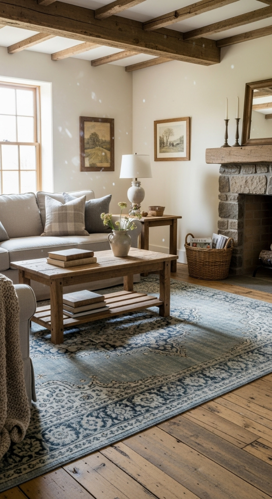 Cozy Blue Farmhouse Rugs