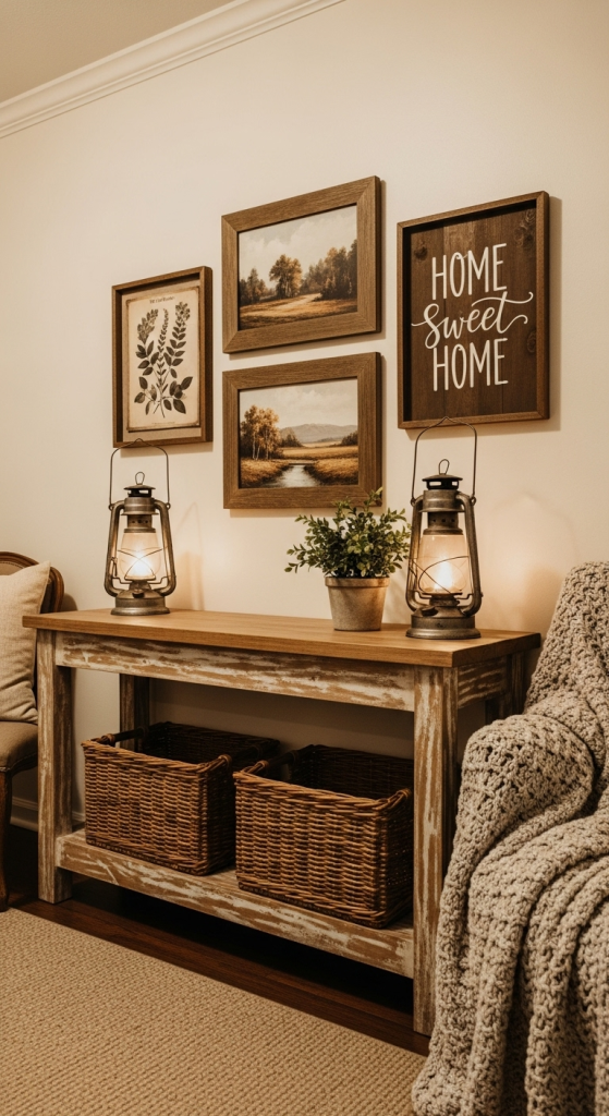 Farmhouse Style Console Table