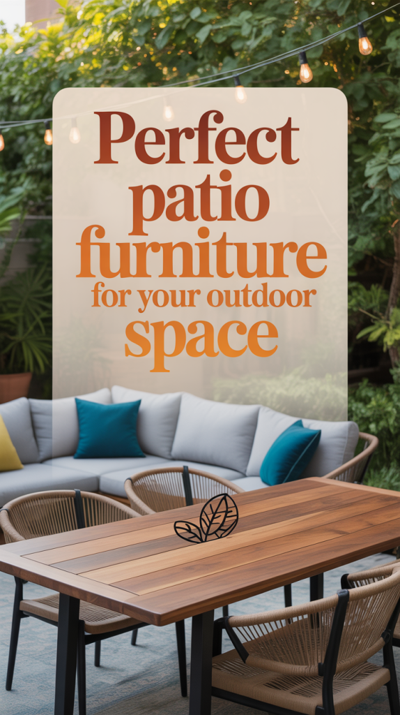 How To Choose The Perfect Patio Furniture For Your Outdoor Space