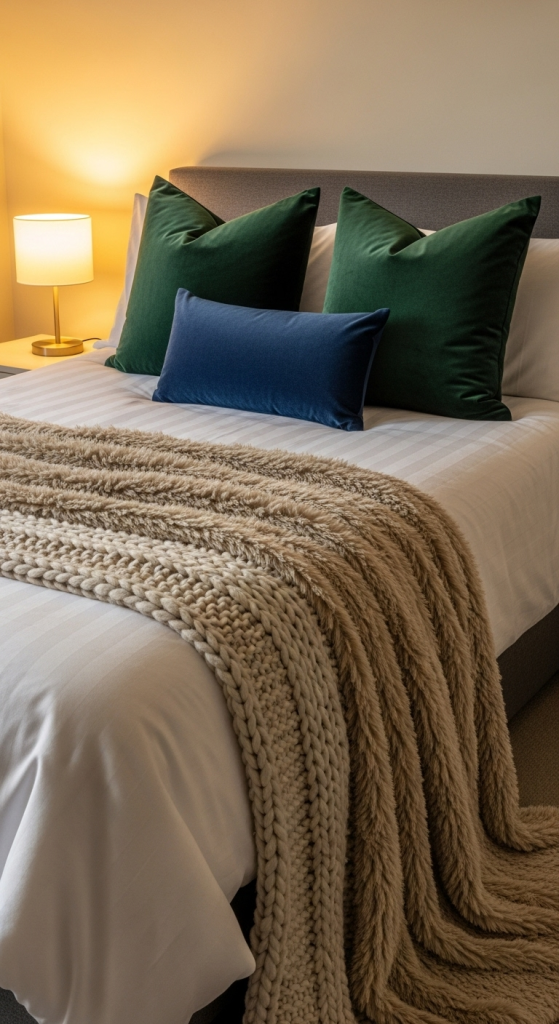 Layered Bedding For Comfort