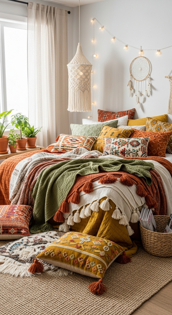 Layered Textiles For A Cozy Feel