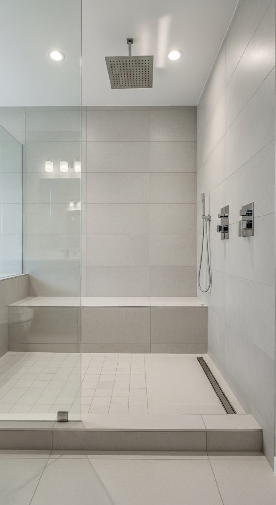 Open Showers With Glass Enclosures