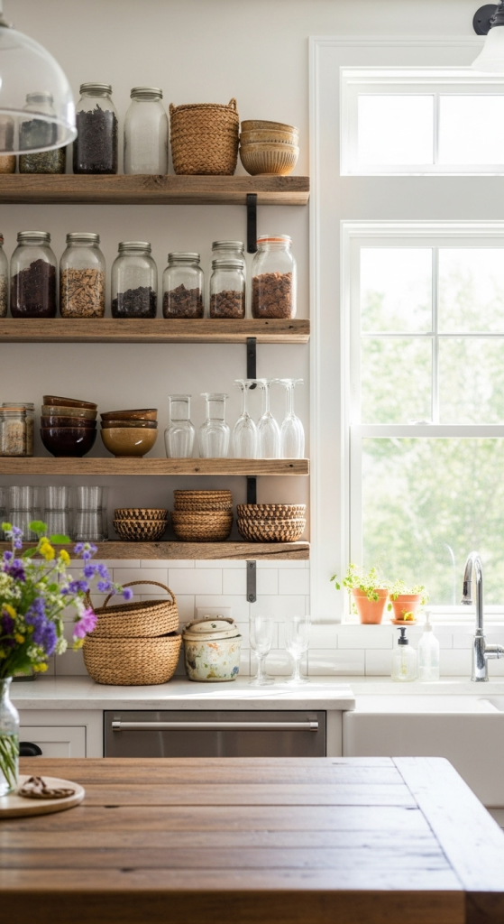 Rustic Open Shelving