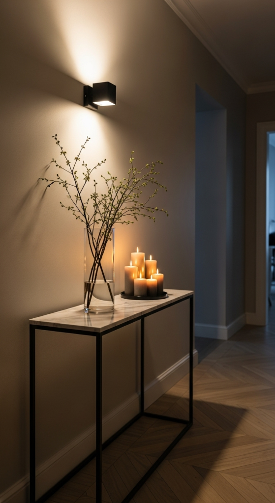 Slim Metal Frame Console