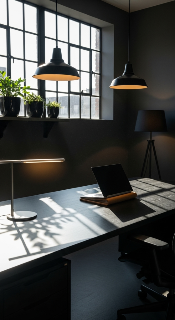 The Role Of Lighting In Styling A Black Desk