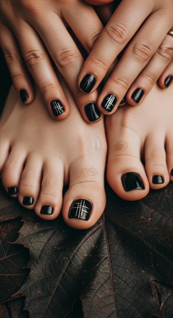 Black With Minimalist Art