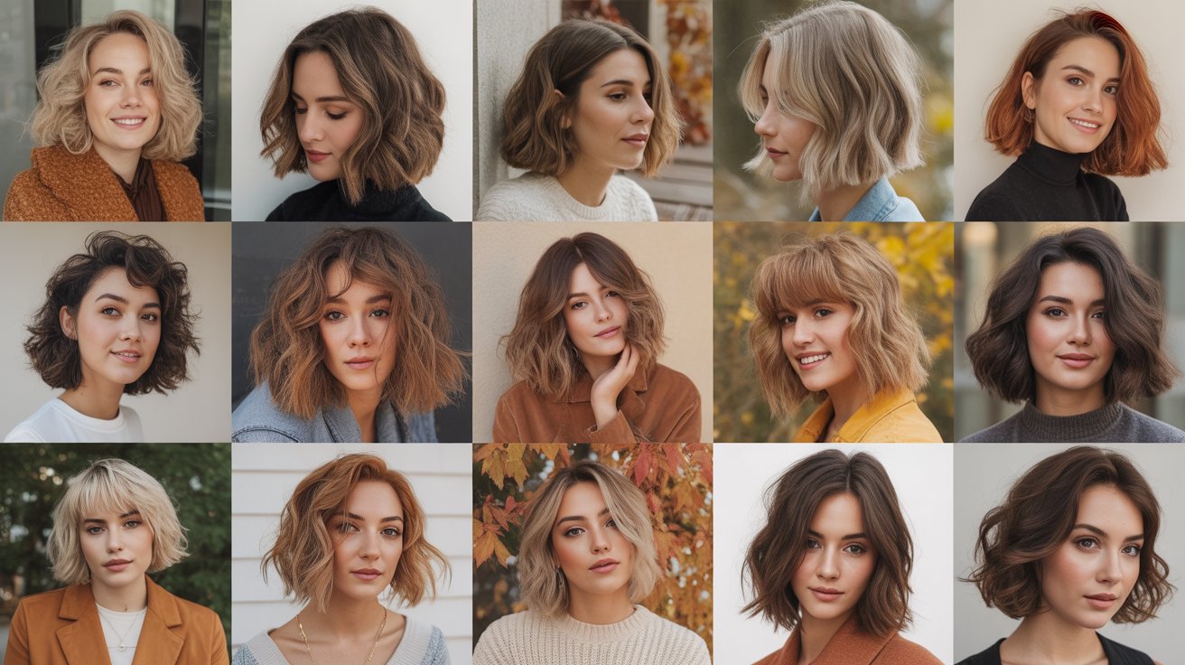Fall Haircuts Round Faces Layered Bob