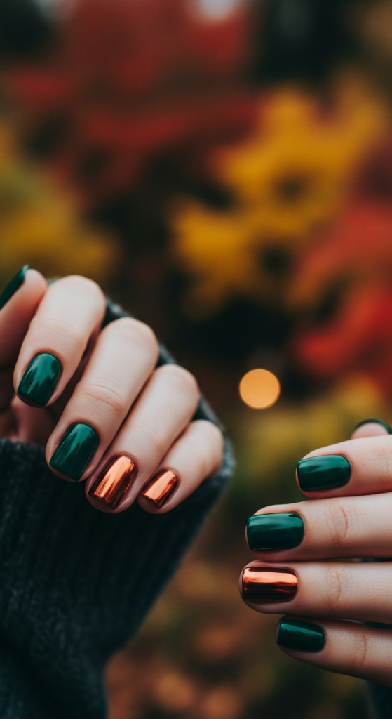 Forest Green Nails