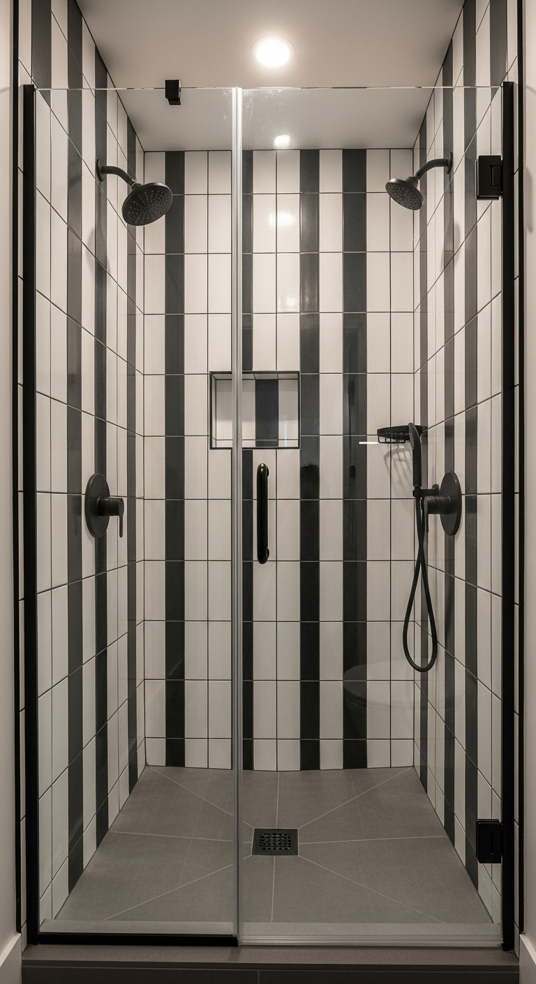 Stunning Vertical Shower Tile Ideas for Small Walk In Showers