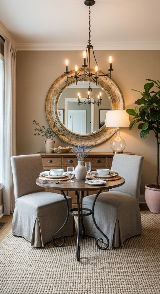 Round Mirrors For Soft Elegance