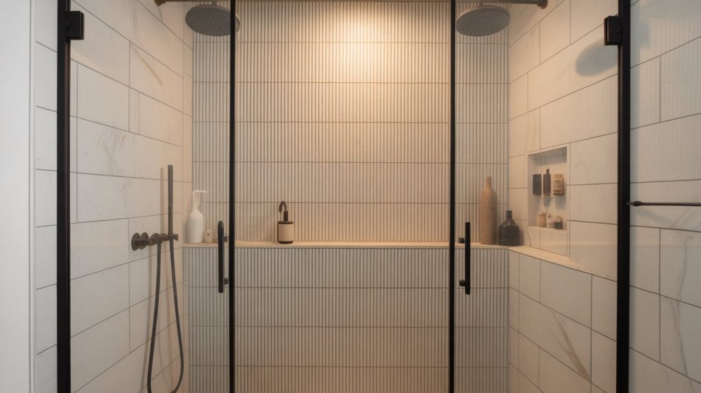 Stunning Vertical Shower Tile Ideas for Small Walk In Showers