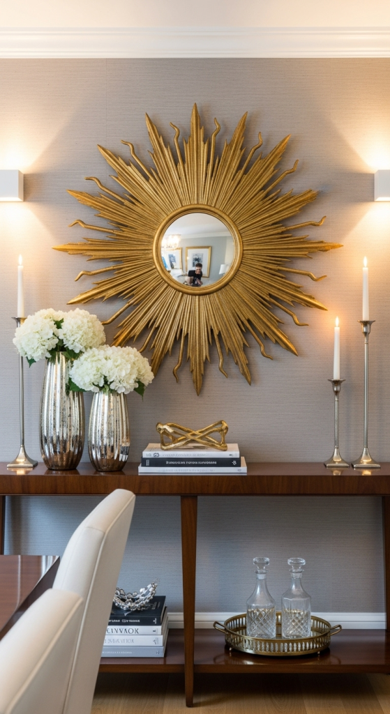 Sunburst Mirrors For A Glamorous Touch