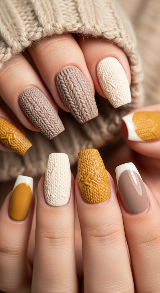 Sweater Texture Nails