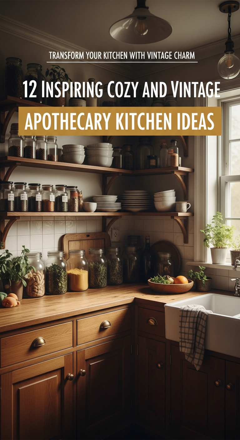 Cozy and Vintage Apothecary Kitchen Ideas