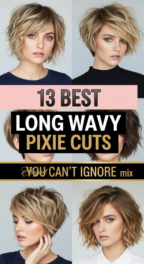 Best Long Wavy Pixie Cuts