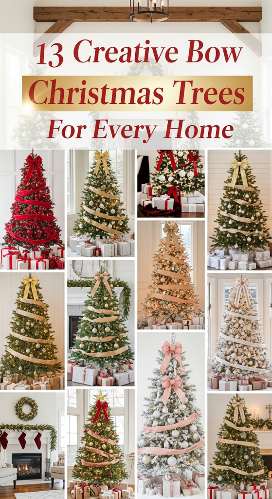 Creative Bow Christmas Trees for Every Home