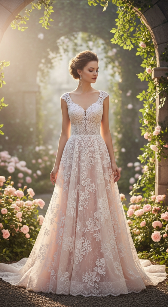 A-Line Lace Gown