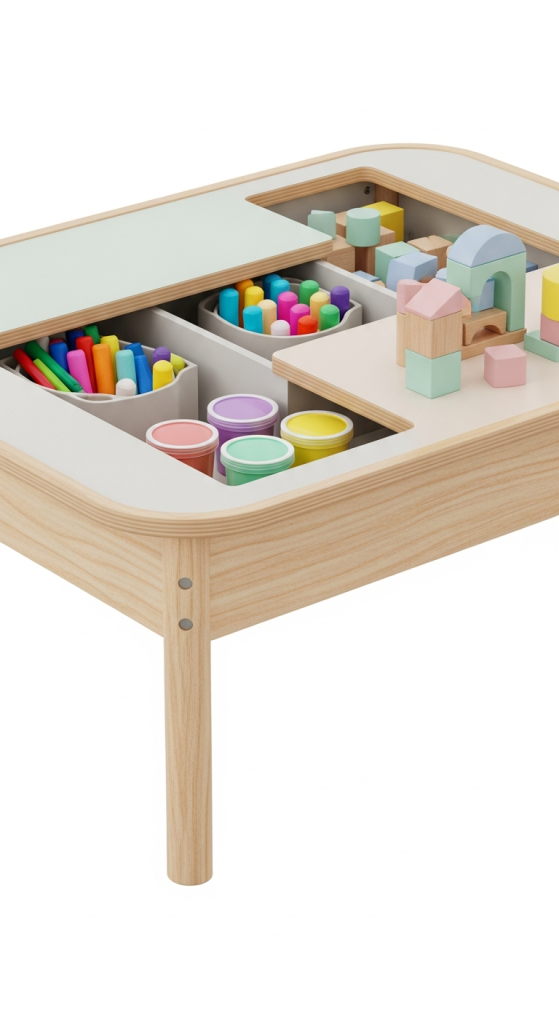 Add A Play Table With Hidden Storage