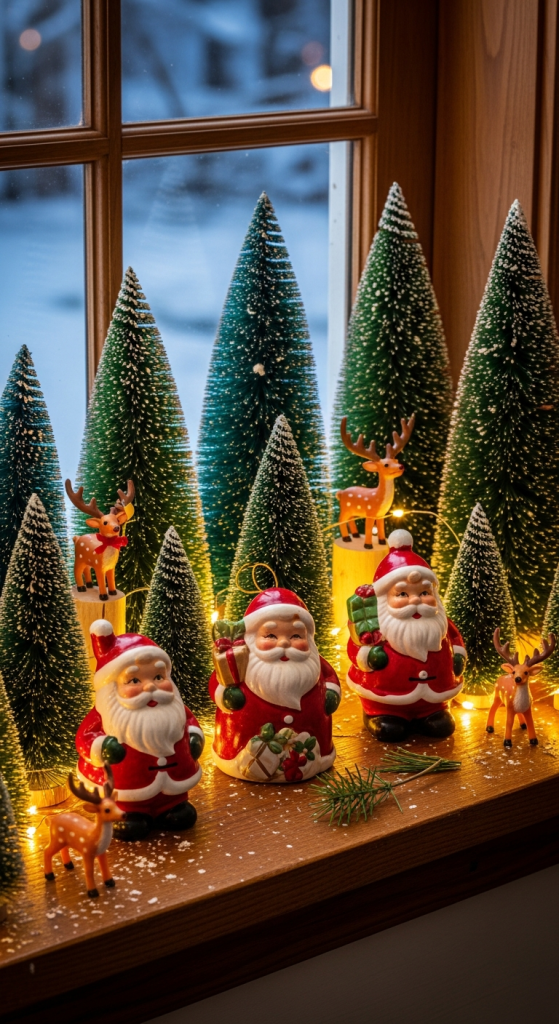 Add Vintage-Inspired Figurines And Mini Trees