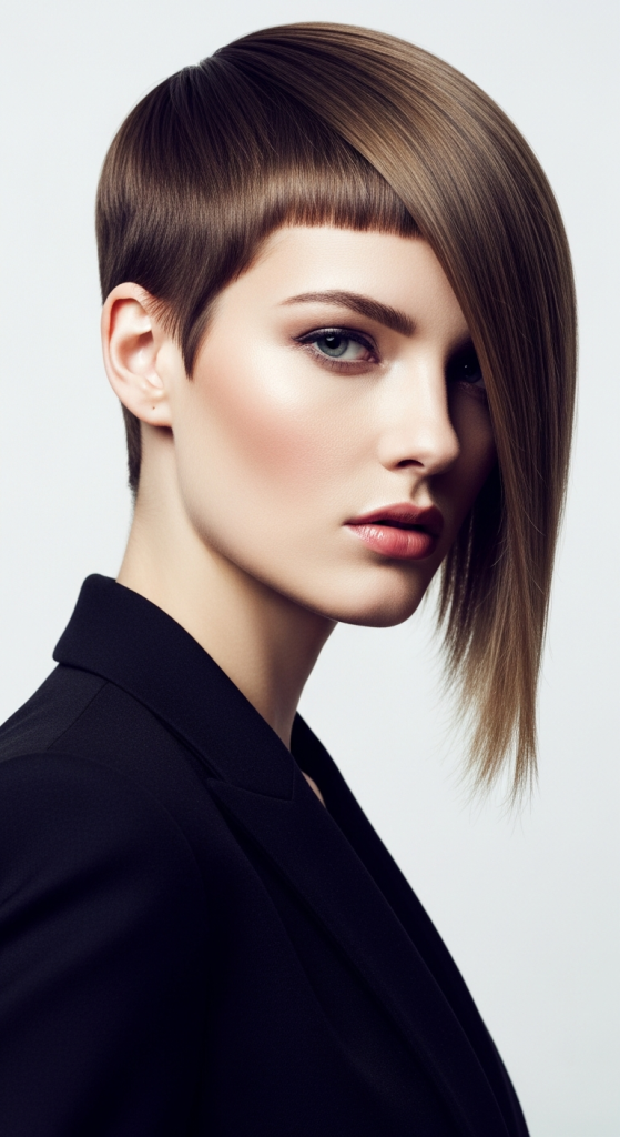 Asymmetrical Pixie With Micro Fringe