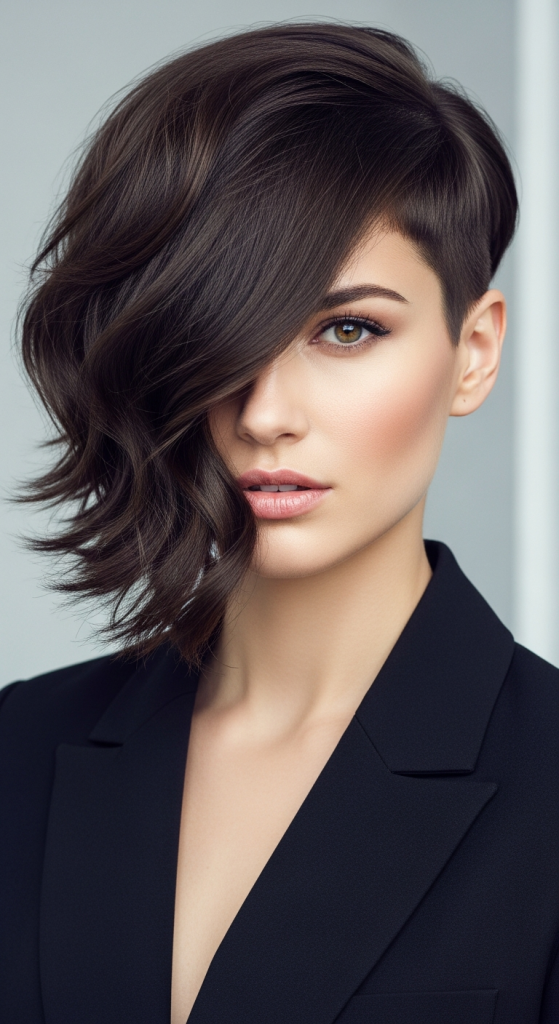 Asymmetrical Wavy Pixie