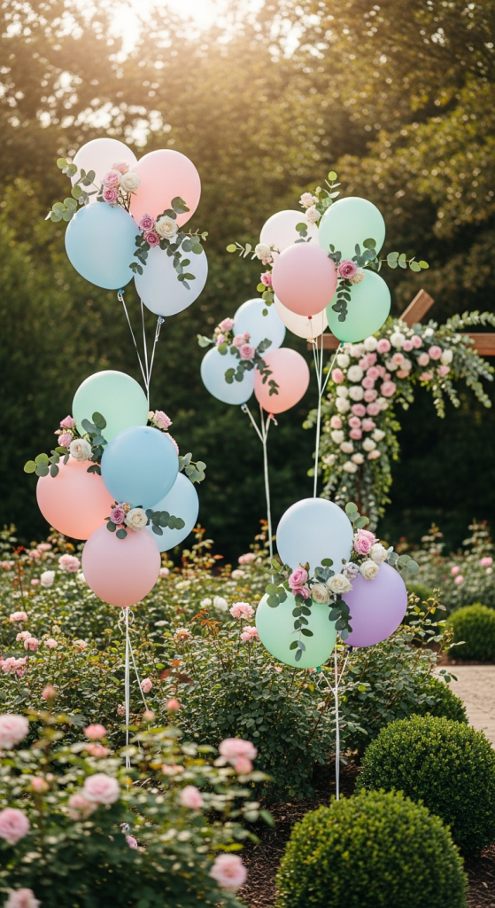 Balloons With Fresh Flowers