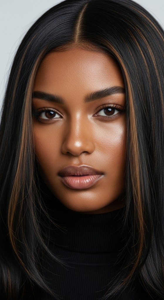 Black with Bronze Highlights