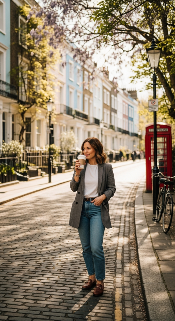Blazer & Straight-Leg Jeans