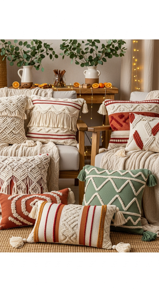 Boho Christmas Pillow Covers