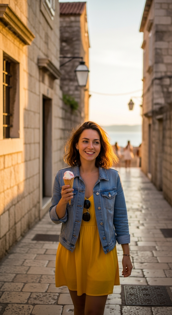 Casual Sundress With Denim Jacket