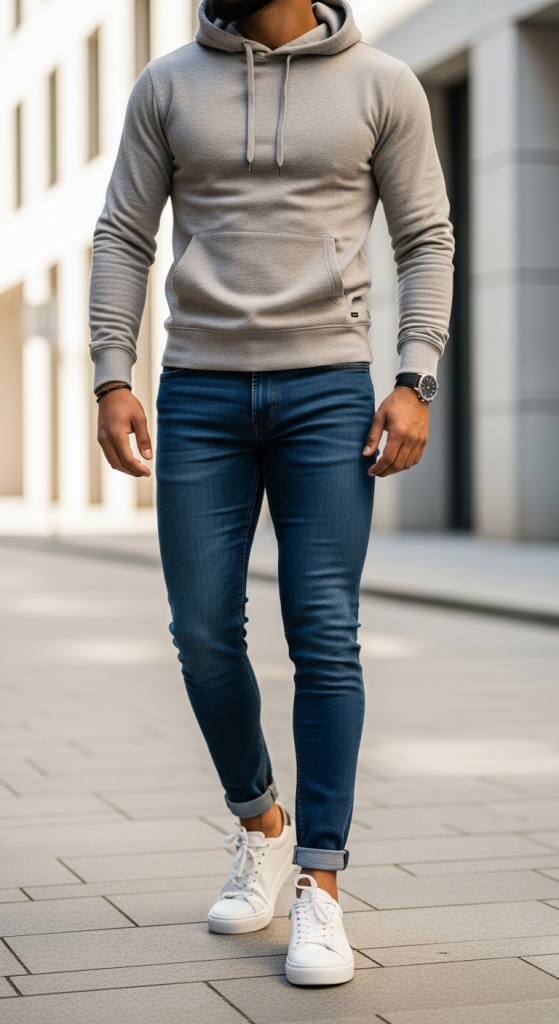 Classic Hoodie and Skinny Jeans