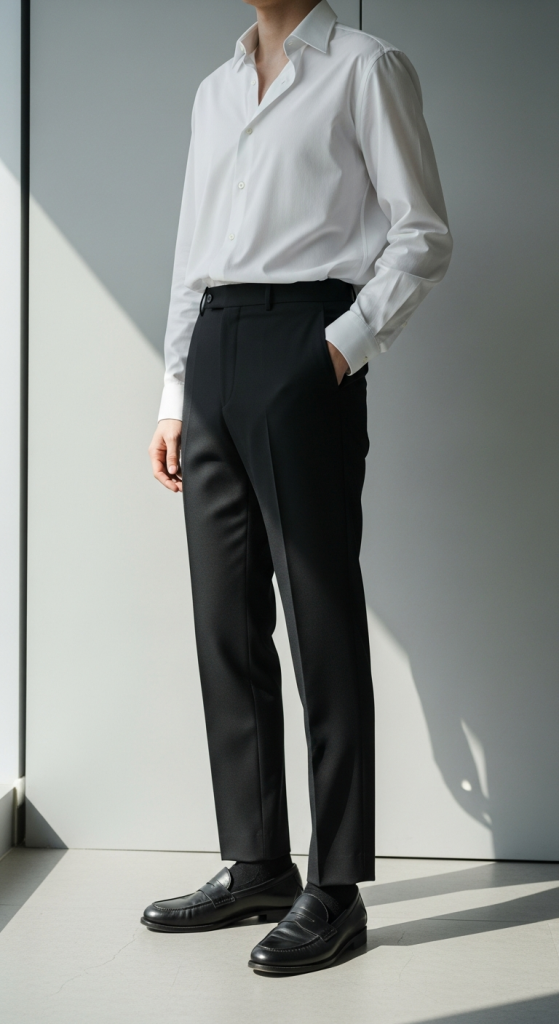 Classic White Shirt and Tailored Trousers