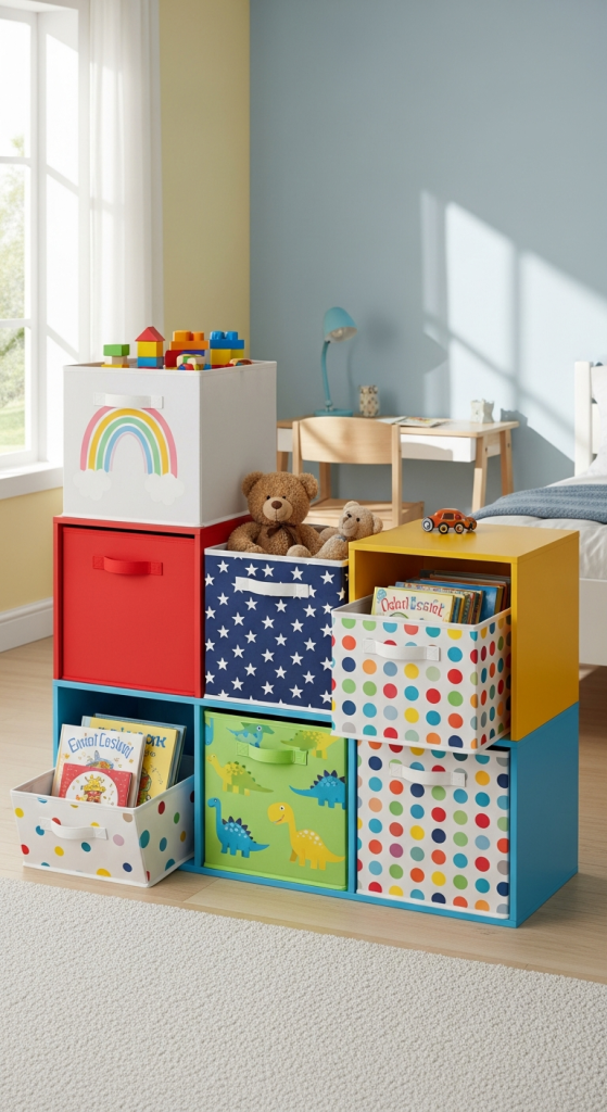 Colorful Storage Cubes For Easy Organization