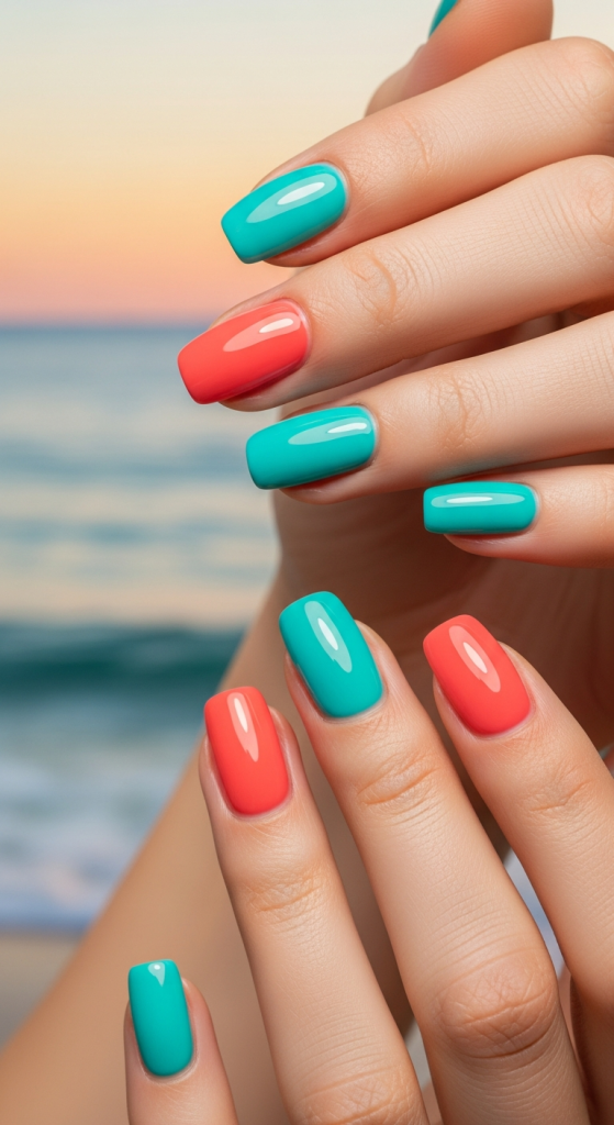 Coral And Turquoise Combo