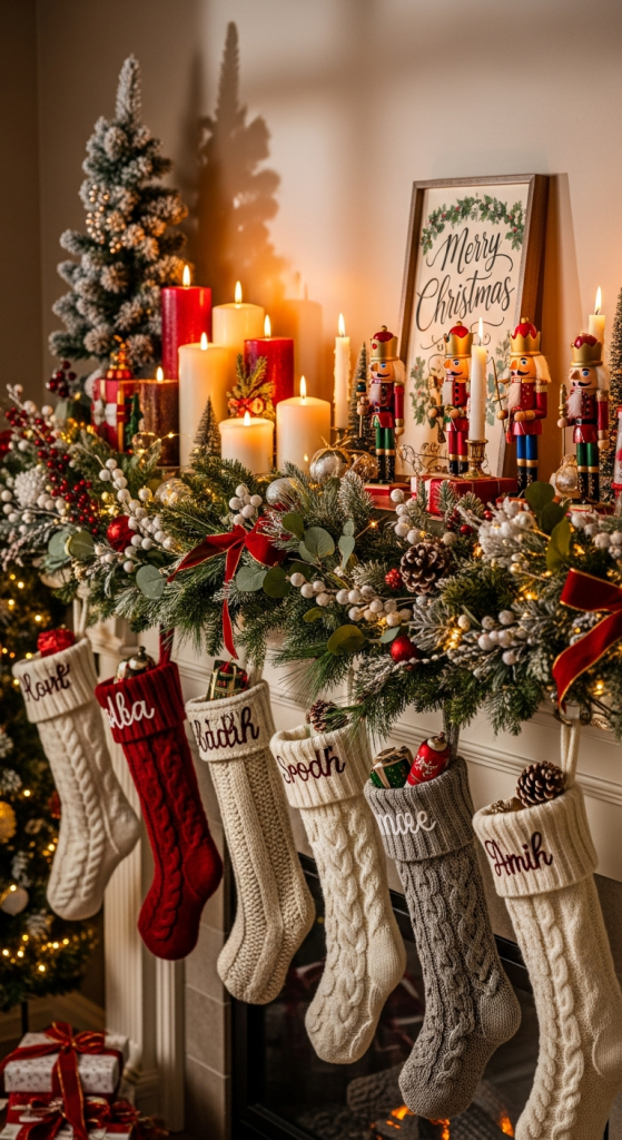 Cozy Christmas Mantel Styling