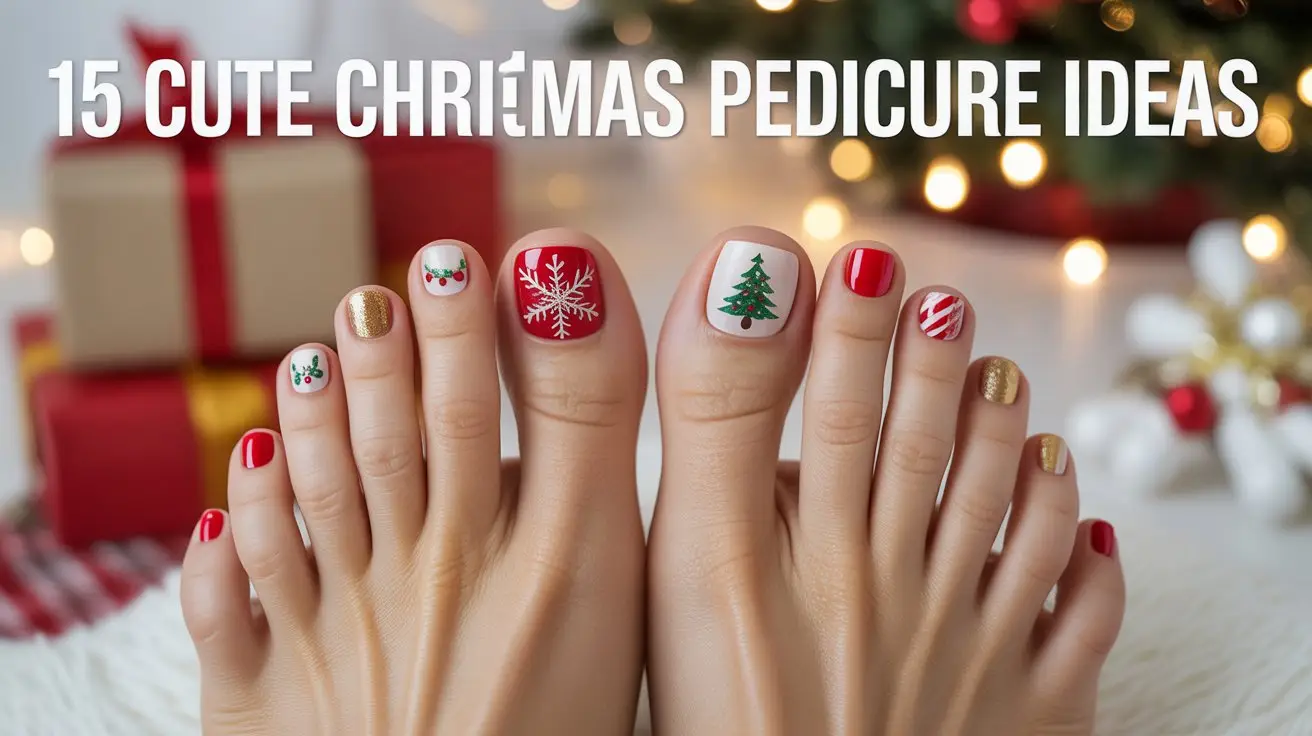 Cute Christmas Pedicure Ideas