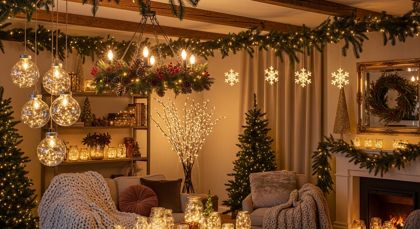 DIY Christmas Light Fixtures