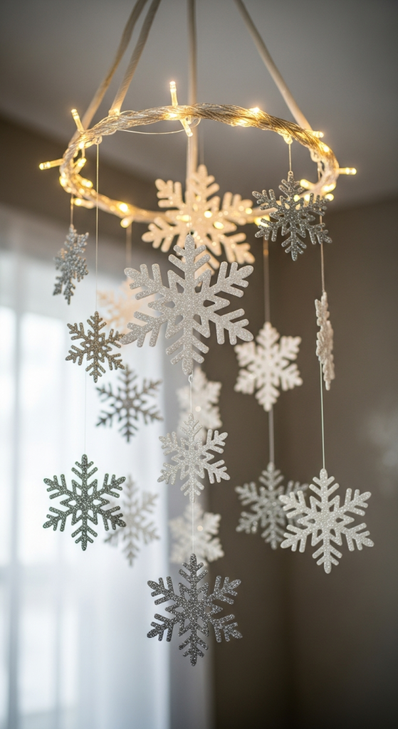 DIY Snowflake Chandelier