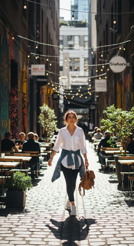Denim Shorts And Loose Button-Up