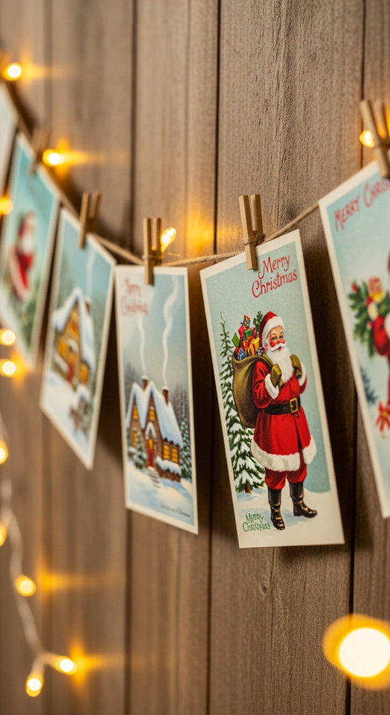 Display Vintage Christmas Cards
