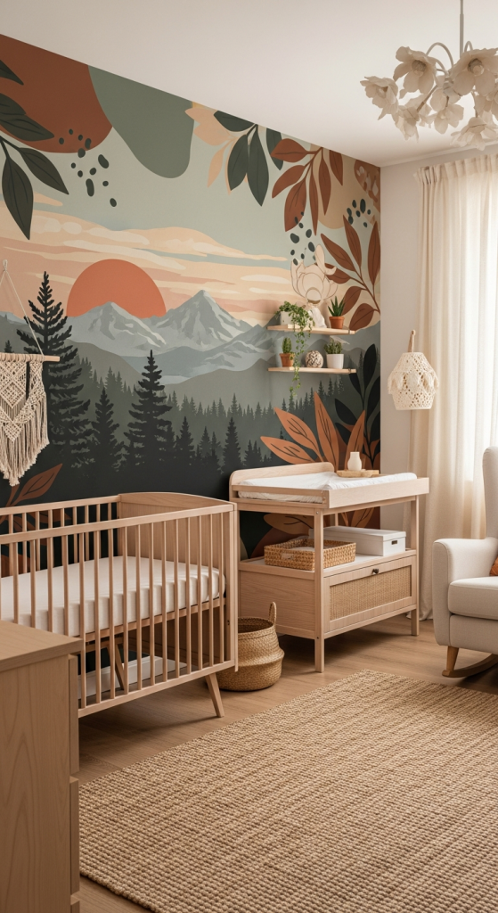 Earth-Tone Wall Murals