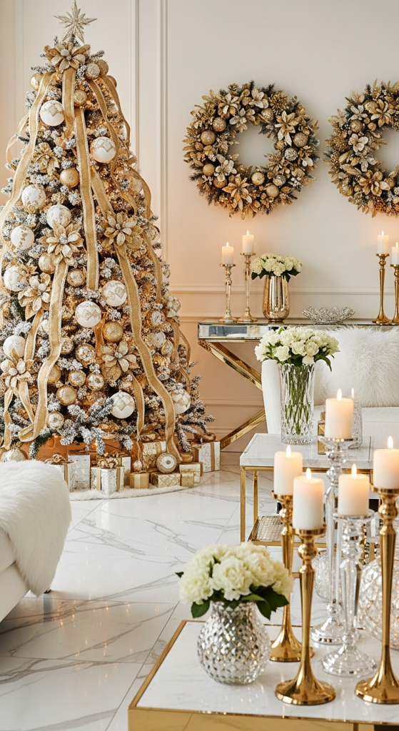 Embrace an Opulent Gold & White Palette