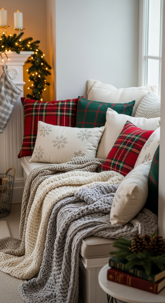 Festive Throw Pillows With Seasonal Prints